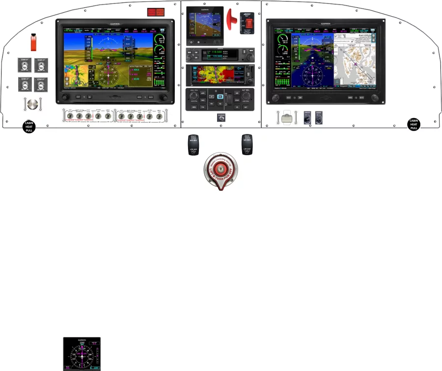 An Van's Aircraft RV-14 instrument panel with the Garmin G3X Touch