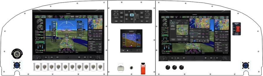 An Van's Aircraft RV-14 instrument panel design