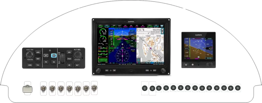 An Van's Aircraft RV-4 instrument panel design