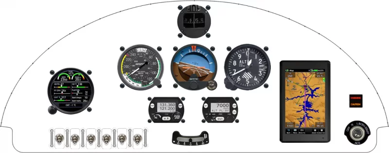 An Van's Aircraft RV-4 instrument panel with the Garmin G3X Touch