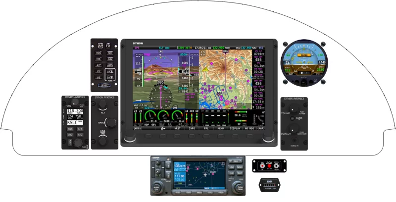 An Van's Aircraft RV-4 instrument panel with the Dynon SkyView HDX