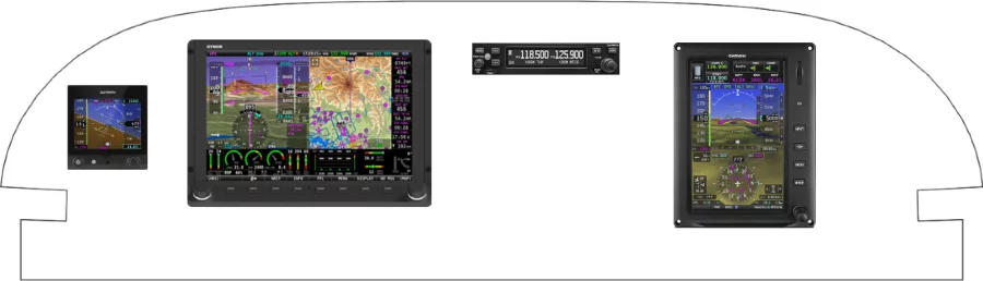 An Van's Aircraft RV-6 instrument panel with the Dynon SkyView HDX