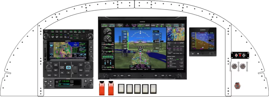 An Van's Aircraft RV-8 instrument panel design