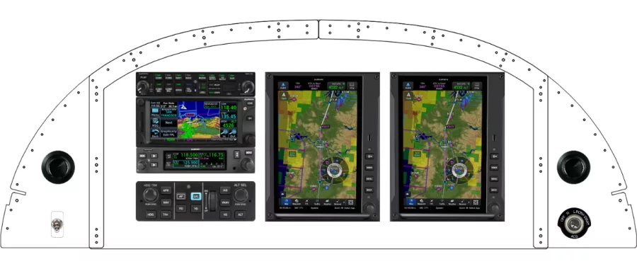 An Van's Aircraft RV-8 instrument panel design