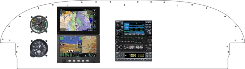 An Van's Aircraft RV-7/9 instrument panel with the GRT Horizon HX and Sport SX