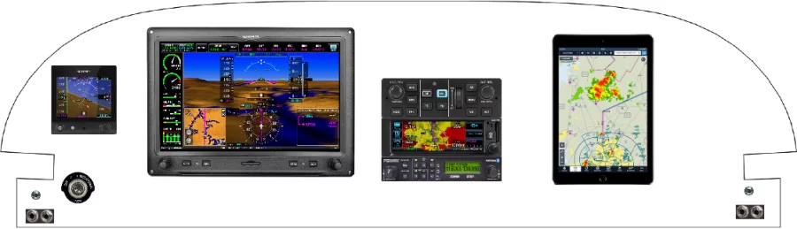 An Van's Aircraft RV-6 instrument panel with the Garmin G3X Touch