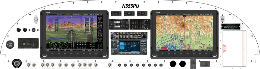 An Van's Aircraft RV-10 instrument panel design