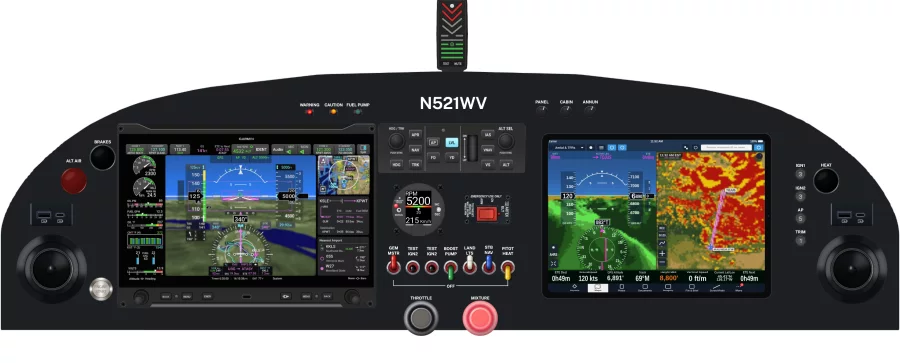 An instrument panel design with the Garmin Axis