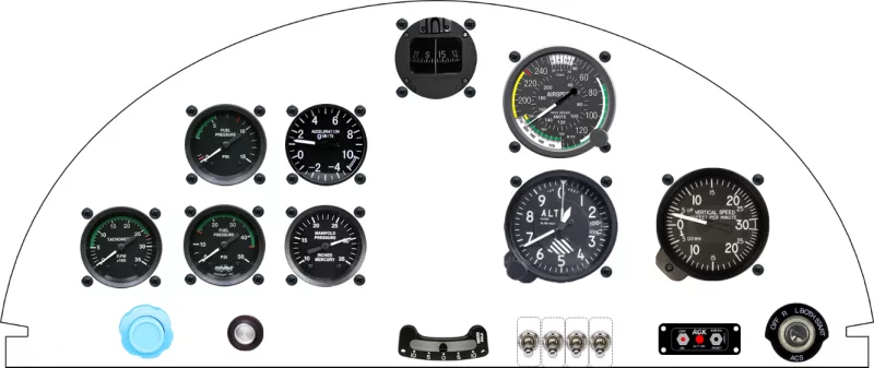 An Van's Aircraft RV-3 instrument panel design
