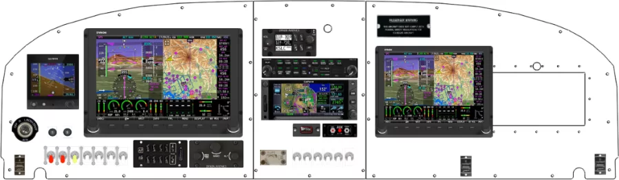 An Van's Aircraft RV-14 instrument panel with the Dynon SkyView HDX