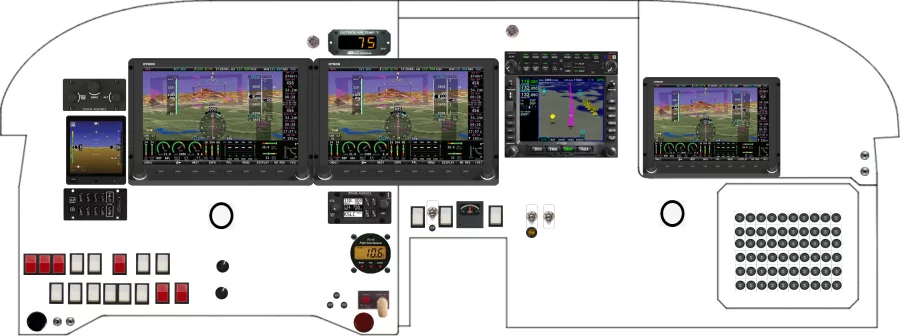A Piper Aircraft PA-34 instrument panel design