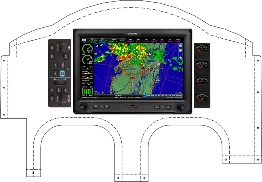 A Rutan Long-Ez instrument panel design