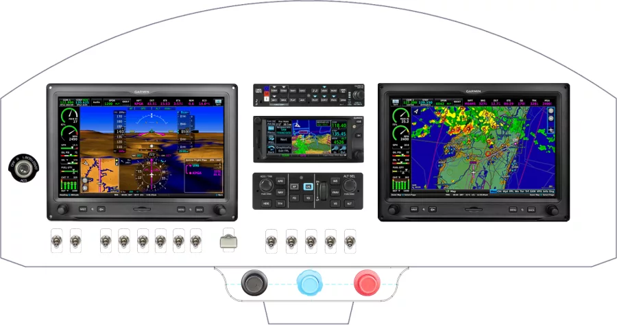 A Cessna 150F instrument panel design