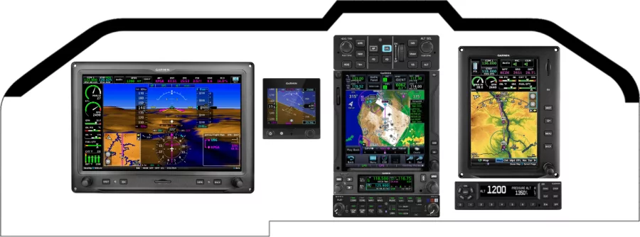 An Mooney M20J instrument panel with the Garmin G3X Touch