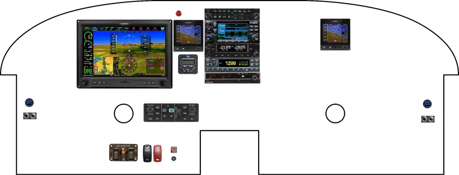 A Piper Aircraft PA32R-300 instrument panel design