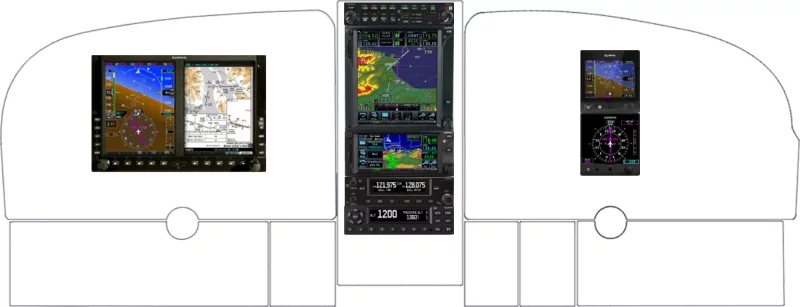 A Cessna 337 Skymaster instrument panel design