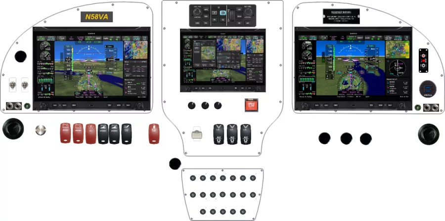 An Aerosport Products RV-10 instrument panel design