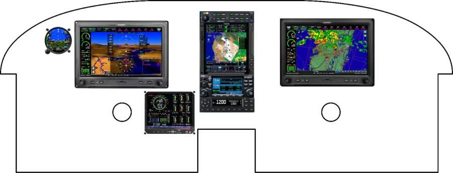 A Piper Aircraft PA32R-300 instrument panel with the Garmin G3X Touch