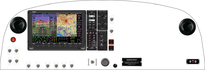 A Kitfox Aircraft Model 5/7 instrument panel with the Dynon SkyView HDX