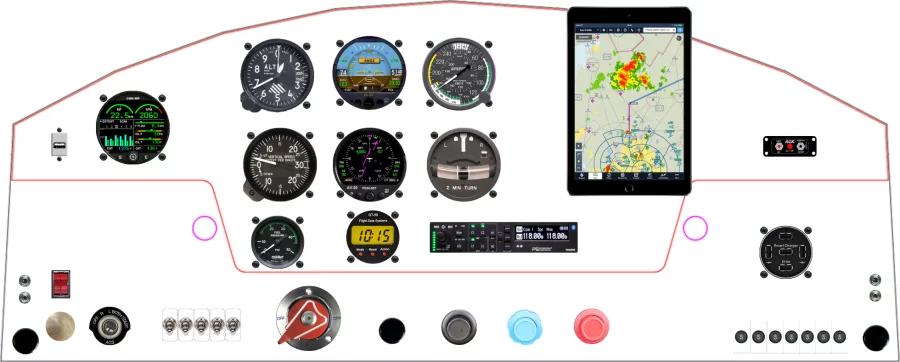 A Stinson Aircraft Company 108 instrument panel design