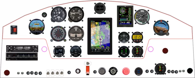 A Stinson Aircraft Company 108 instrument panel design