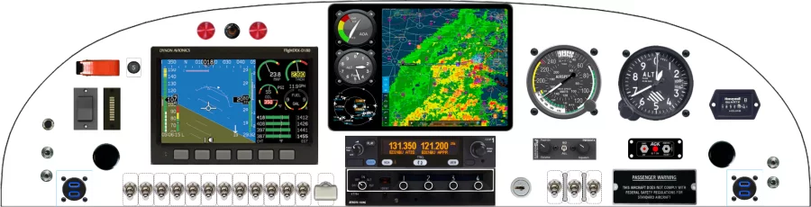 A Zenith Aircraft Company STOL CH 701 instrument panel design