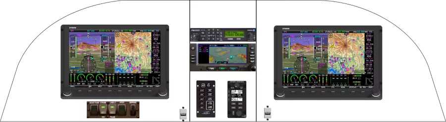 A Lancair International 2000 / FG instrument panel design