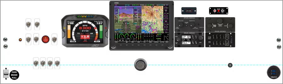 A Just Aircraft Highlander instrument panel design