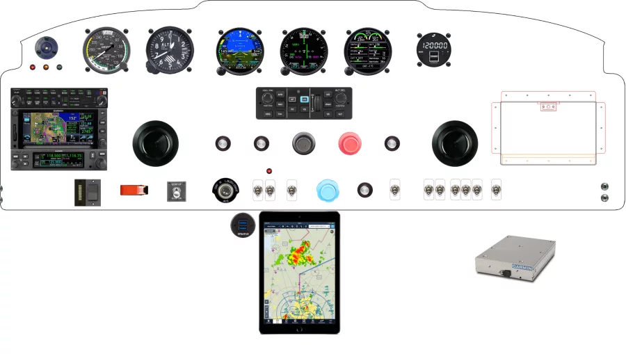 A Globe Aircraft Swift instrument panel design