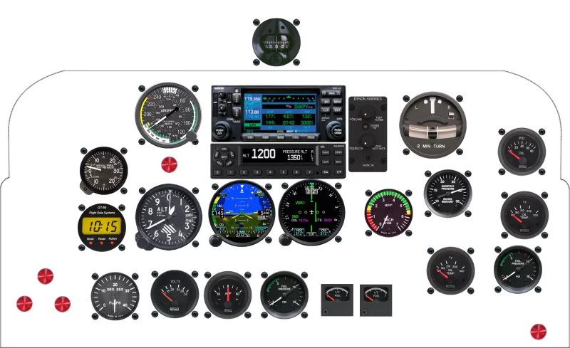 A Beechcraft T-34 instrument panel design