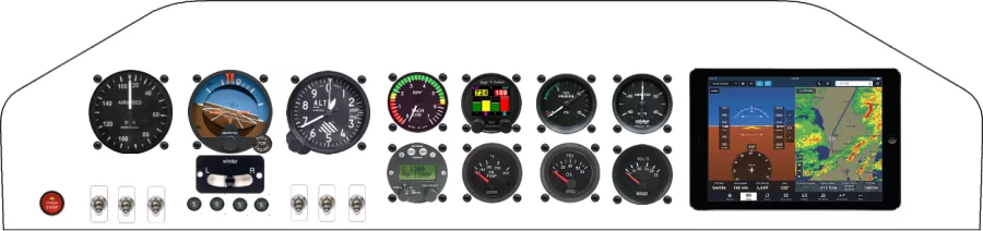 A Steve Wittman Tailwind instrument panel design
