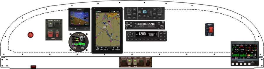 An RANS Aircraft S-19 Venterra instrument panel design
