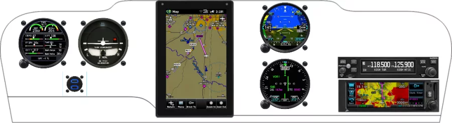 A American Champion Decathlon instrument panel design