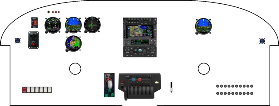 A Piper Aircraft PA32R-300 instrument panel design
