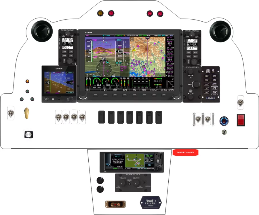 A Flying Legend Tucano Front Panel instrument panel design