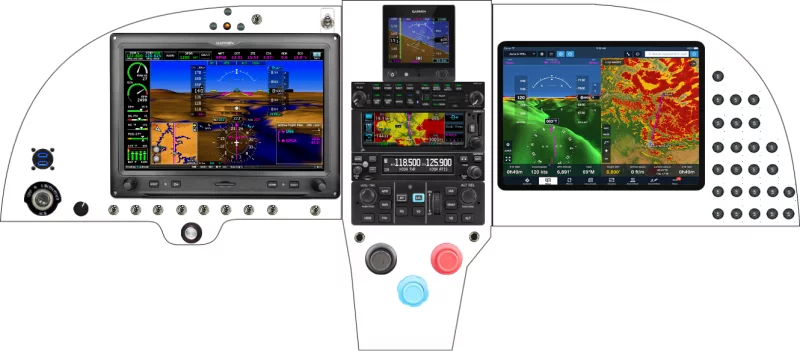 A Lancair International 320 / 360 instrument panel design