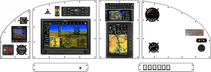 An Lancair International ES / IV instrument panel design