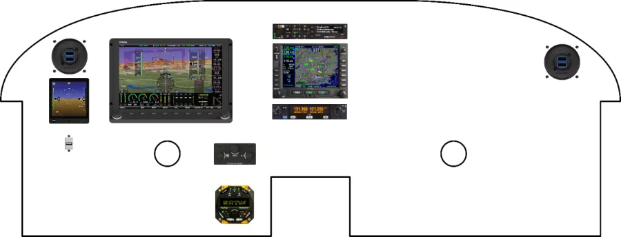 A Piper Aircraft PA32R-300 instrument panel design