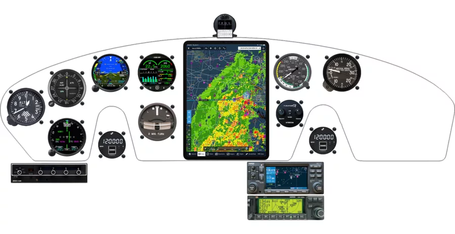 A Cessna 170B instrument panel design