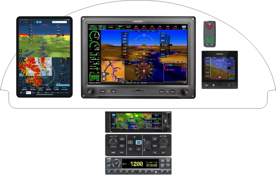 An Van's Aircraft RV-4 instrument panel with the Garmin G3X Touch