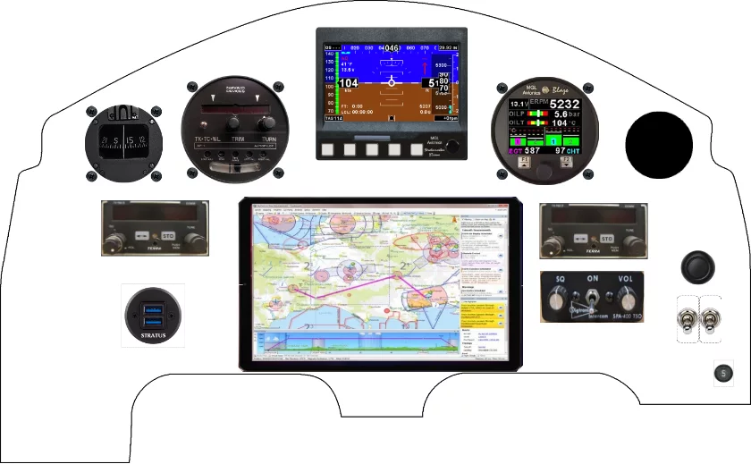 A Rutan Vari-Eze instrument panel design