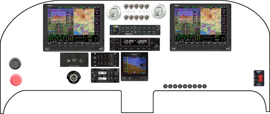 A Velocity Aircraft Velocity instrument panel design