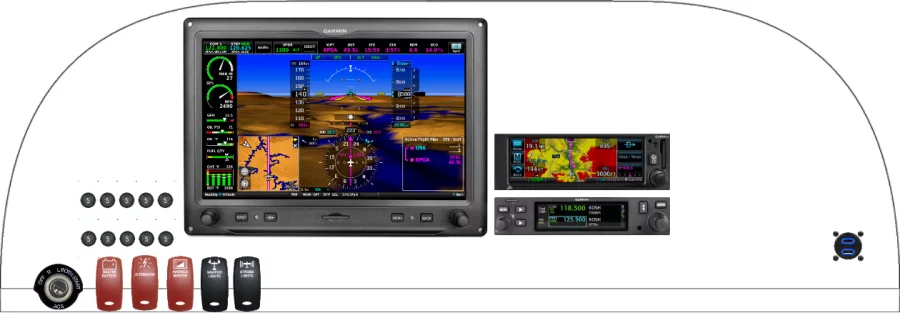 A Thorp T-18 instrument panel design