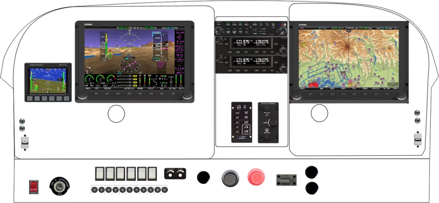 A Cessna 180 / 185 instrument panel design