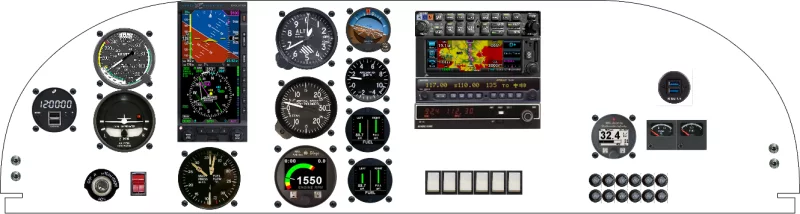 A Mustang Aeronautics Mustang II instrument panel design