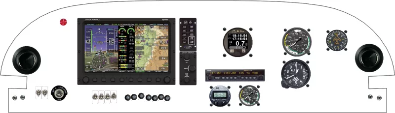 An Van's Aircraft RV-6 instrument panel with the Dynon SkyView Classic and Touch