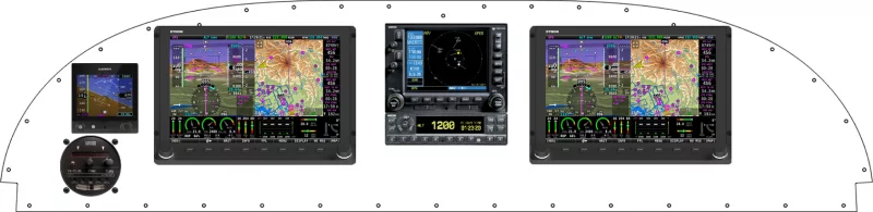 An Van's Aircraft RV-10 instrument panel with the Dynon SkyView HDX