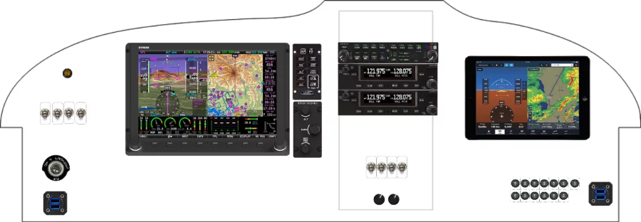 A Piper Aircraft Cherokee 180C instrument panel design