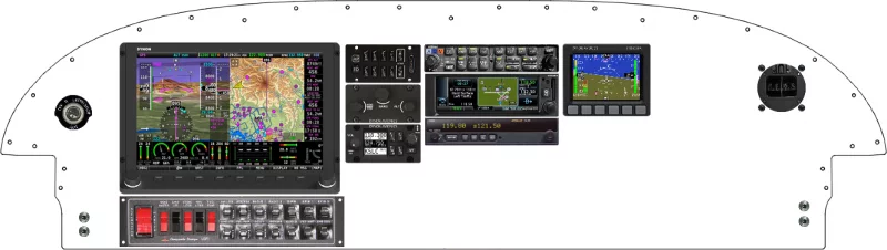An Van's Aircraft RV-7/9 instrument panel with the Dynon D10