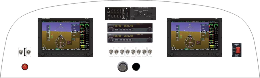 A Kitfox Aircraft Model 5/7 instrument panel design